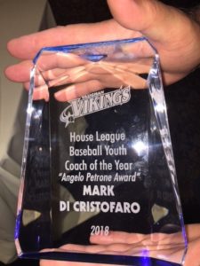 HL Coach of the Year Mark Di Cristofaro