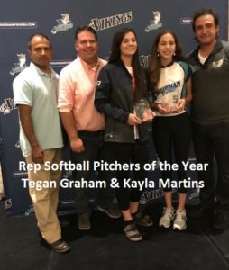 Rep Softball Pitchers of the Year Tegan Graham-Kayla Martins0