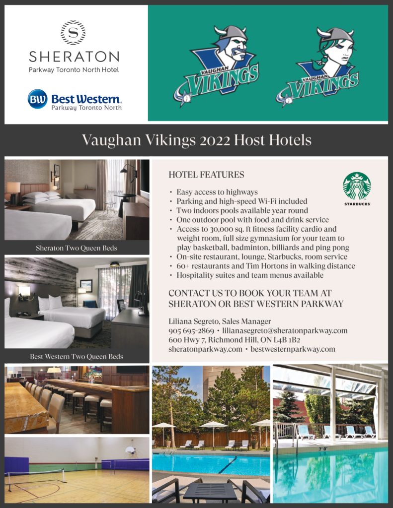 Vaughan Vikings 2022 Host Hotels